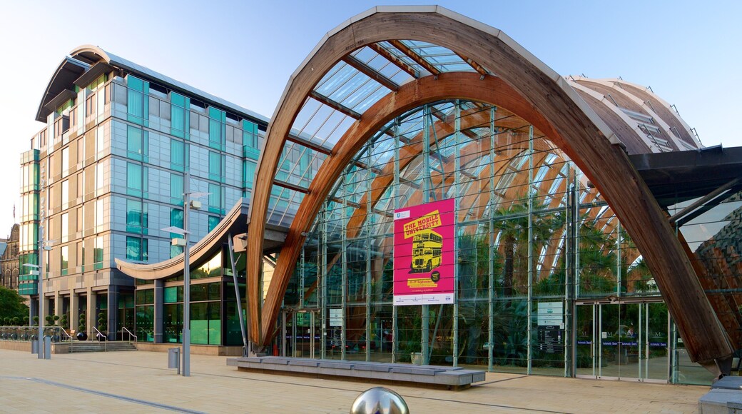 Sheffield City Centre which includes modern architecture