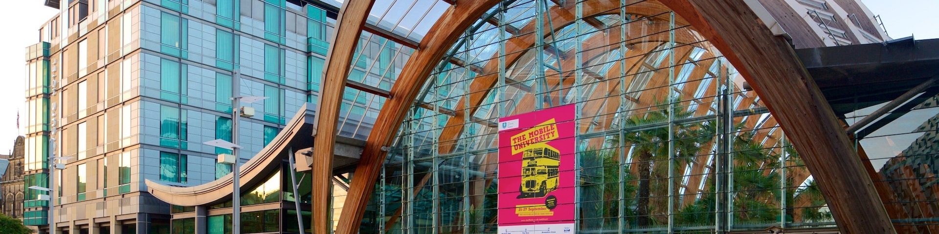 Sheffield City Centre which includes modern architecture