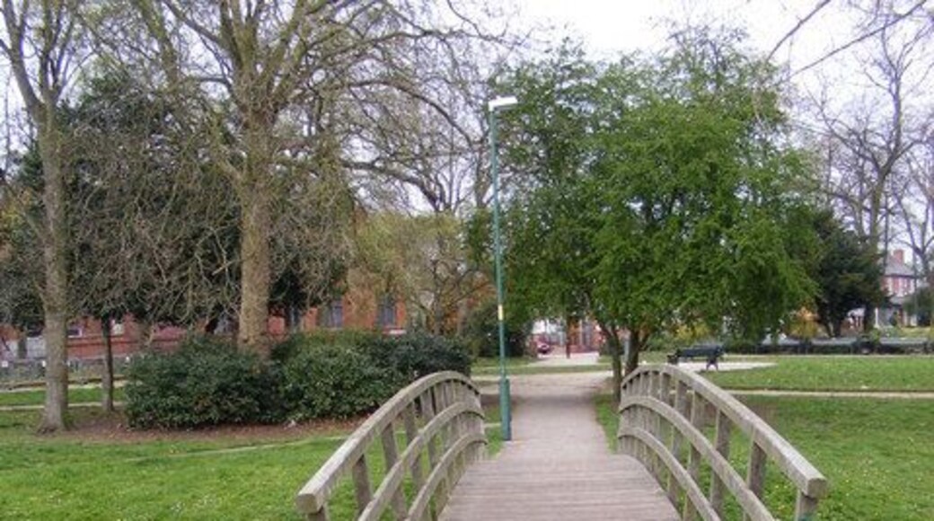 Path through the Park The Footbridge in Victoria Park, Darlaston.