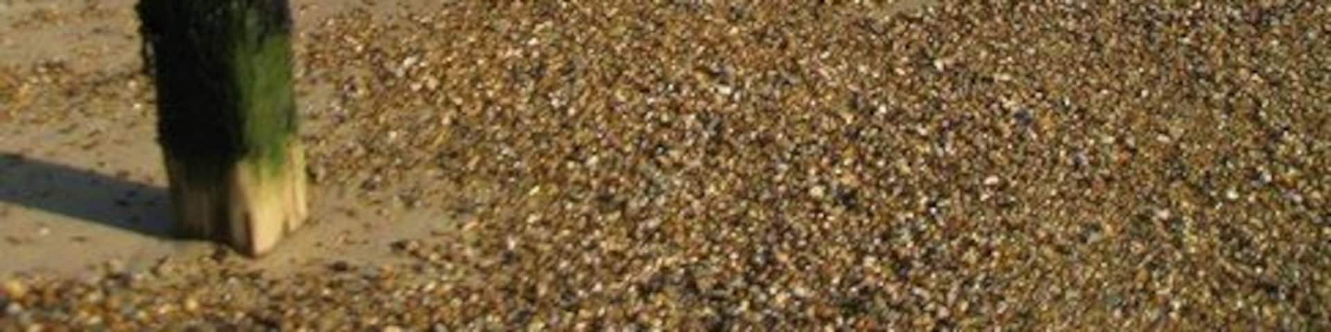 Low Level Lighthouse at Dovercourt The causeway, uncovered at low tide, leads to the lighthouse.