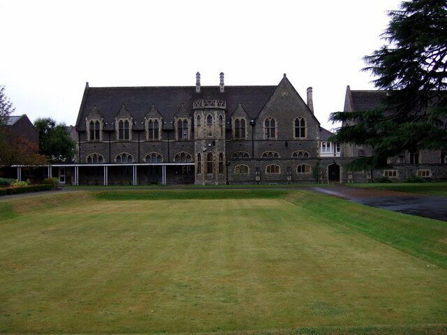 St Matthias, south side The Victorian Gothic buildings with baronial touches range around three sides of the campus. The more modern additions extend to the north.