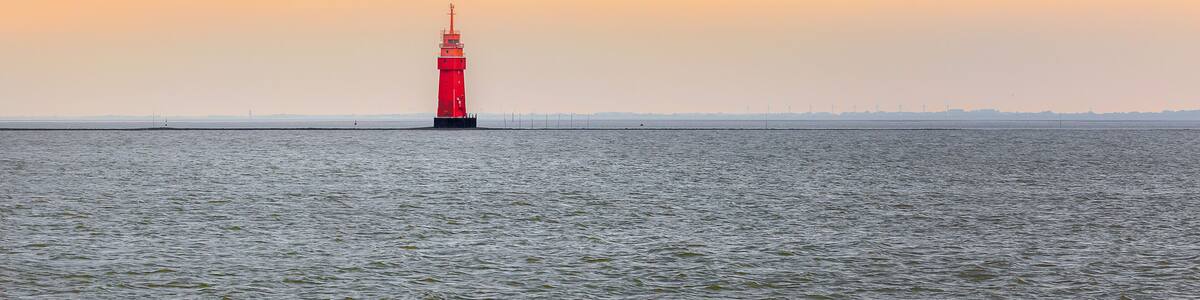 Lighthouse Robbenplate in the Aussenweser