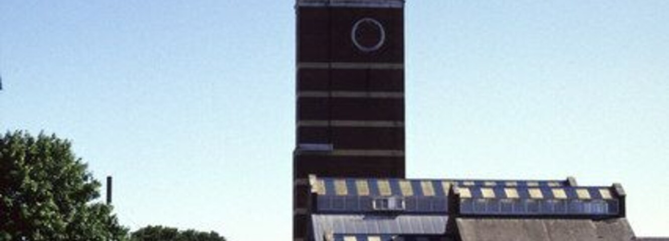 Whitchurch Hospital, Cardiff Combined water tower and chimney with power house complex at the bottom. There were two Belliss and Morcom steam engine generator sets here but on this visit we found the dismantled in the yard. Sad!