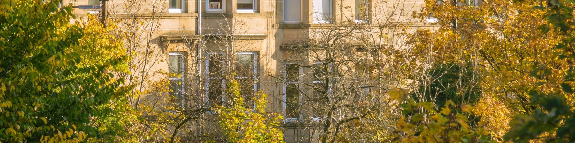 Tenement Flats in the Shawlands Neighborhood of the Southside of Glasgow