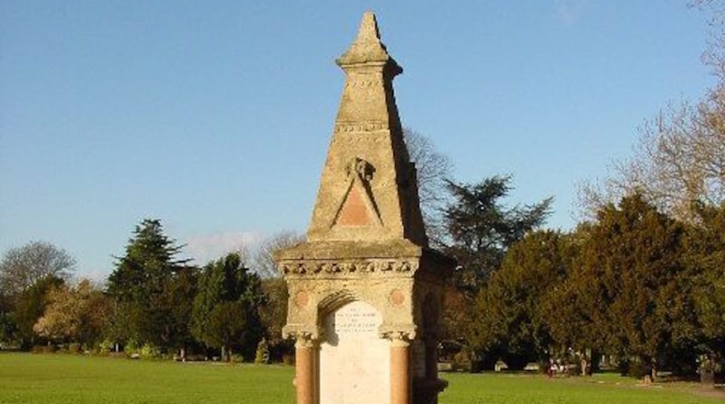 Queen Victoria's Jubilee fountain, Canford Park. A Grade II listed monument. It was erected in 1897 by the parishioners of Westbury-on-Trym "To Commemorate the completion of sixty years of the beneficent reign of Her Most Gracious Majesty Queen Victoria". It originally stood on the site of the current War Memorial 103882.