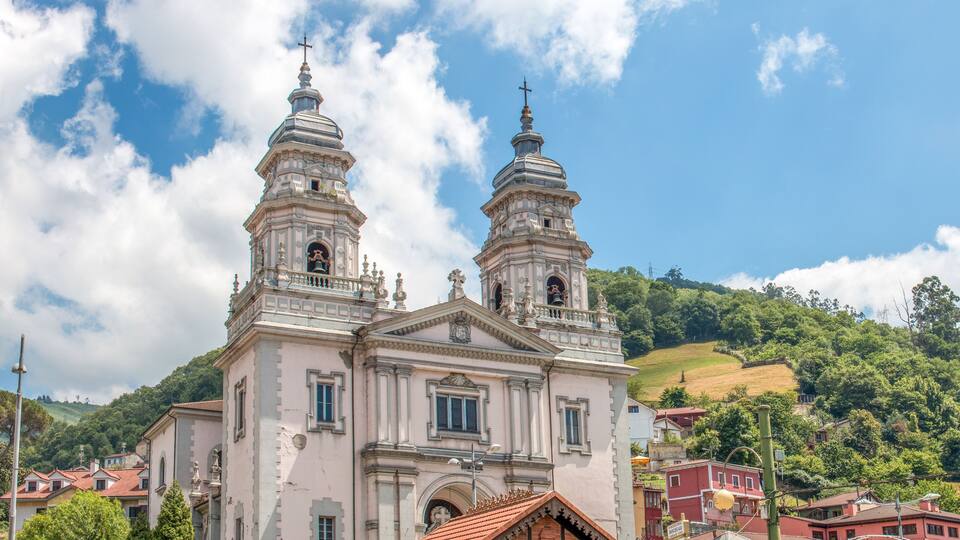 Church in Mieres (in Spanish Iglesia de San Juan) at a place called Plaza Requexu in Northern Spain Asturias