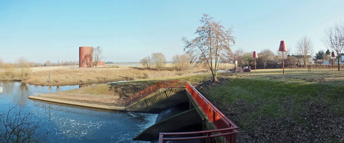Kölner Randkanal Einmündung in den Rhein, Mündungspark "Alter Hafen"