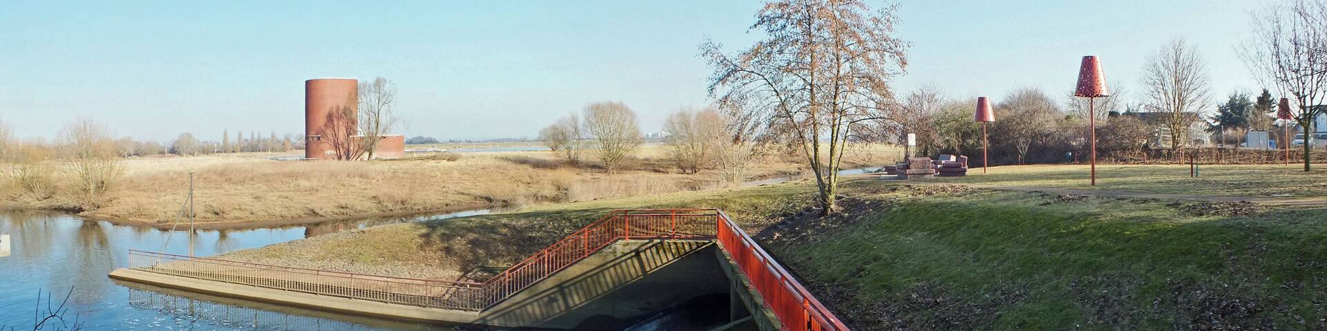 Kölner Randkanal Einmündung in den Rhein, Mündungspark "Alter Hafen"