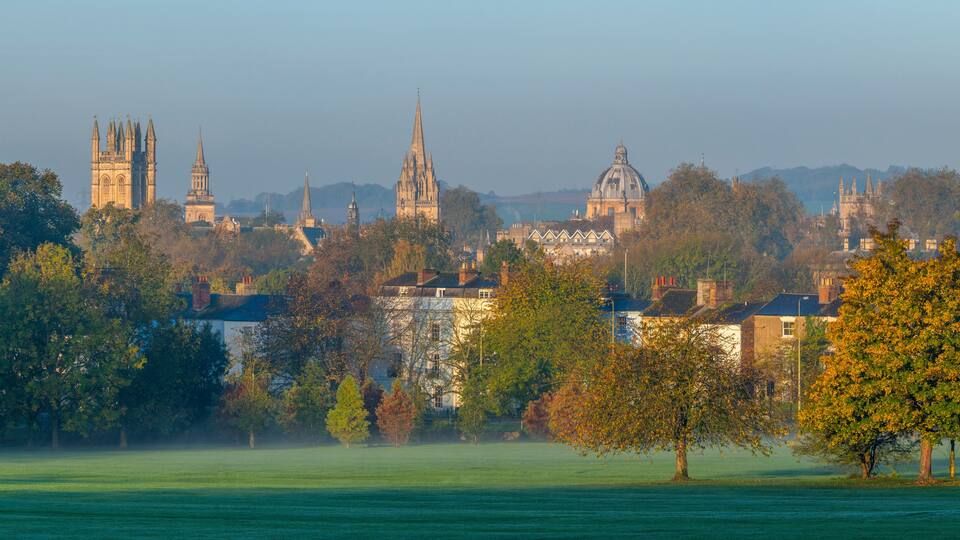 UK, England, Oxfordshire, Oxford, City skyline from South Park