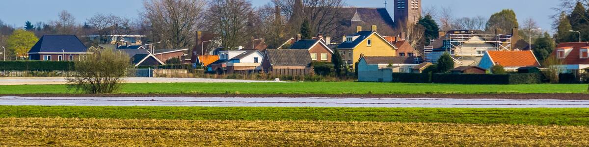 Rucphen a small and rustic village in North Brabant, The Netherlands, skyline of a popular village