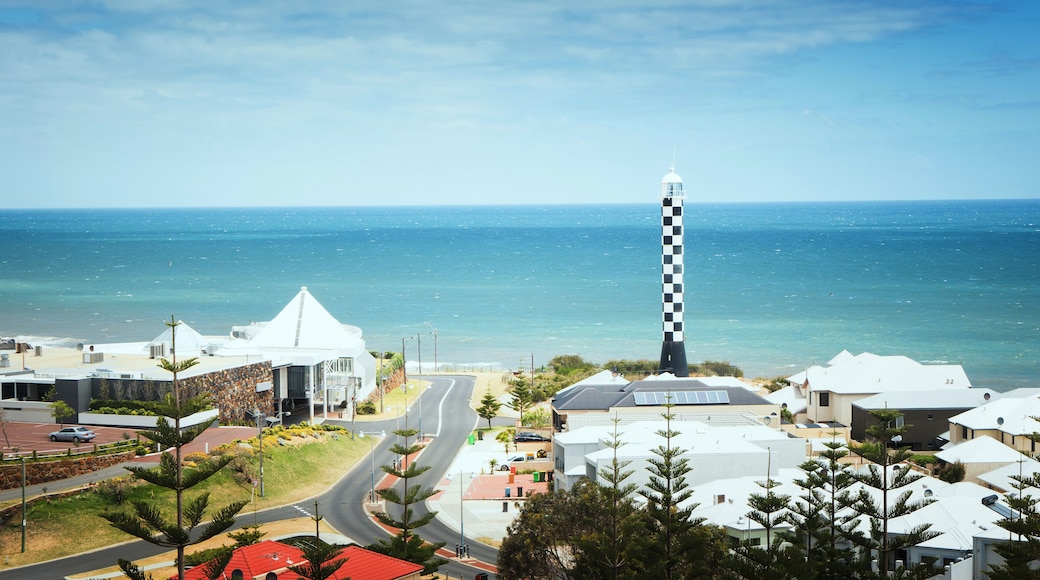 The view from the top of Marlston Hill Lookout Bunbury Western Australia WA with lighthouse
