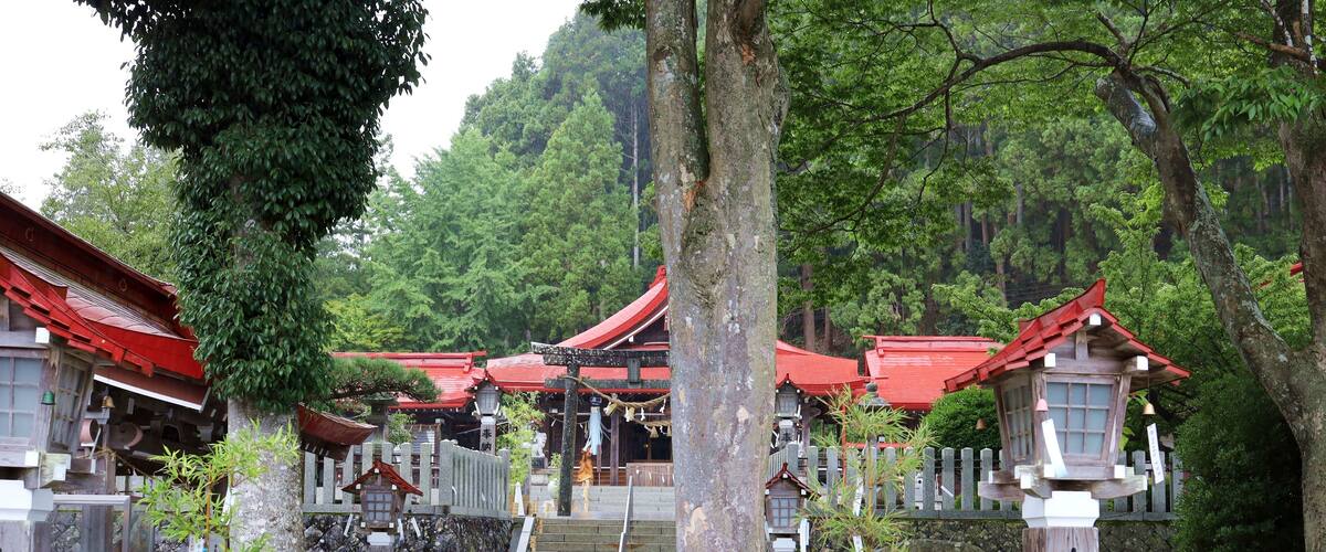 Iwanuma, Miyagi Prefecture, Japan, August 14, 2024.The scenery around Kinhebi-sui Shrine.