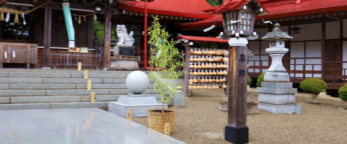 Iwanuma, Miyagi Prefecture, Japan, August 14, 2024.The scenery around Kinhebi-sui Shrine.