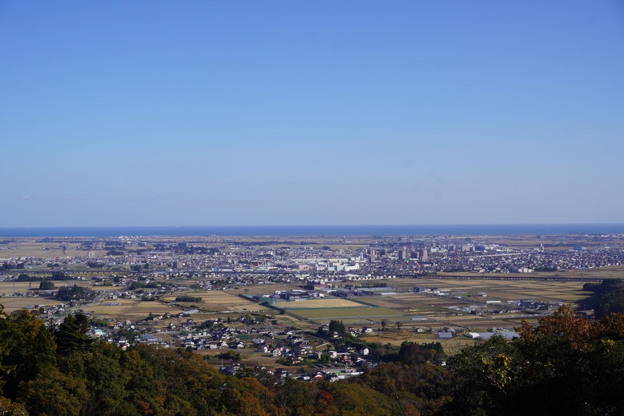 高台からみた地方の町の風景(宮城県仙台市、名取市、岩沼市)/The view of around Sendai, Natori and Iwanuma city in Japan