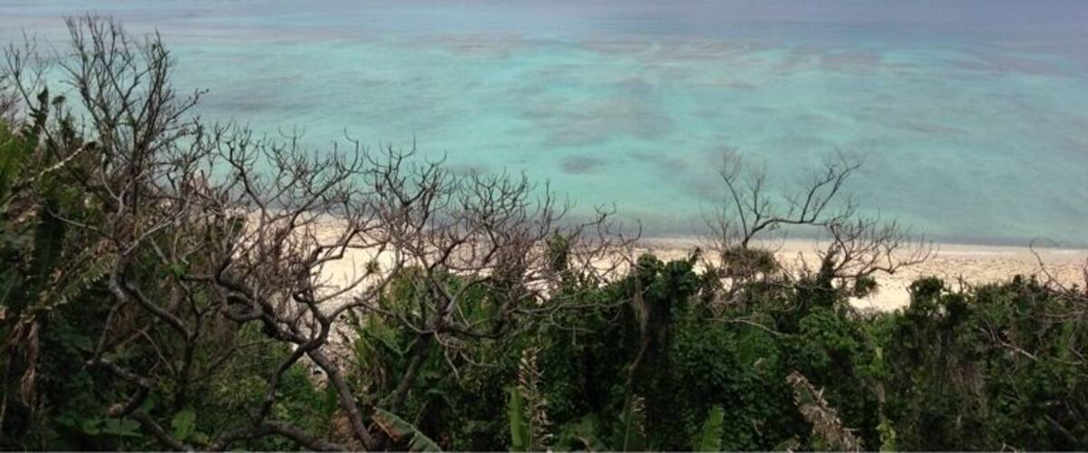 Beautiful Taen-Hama beach in Uken-son village.