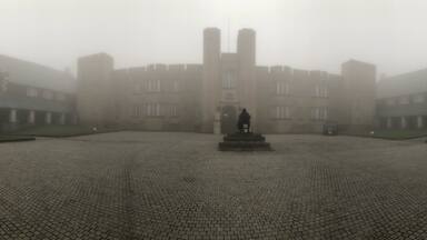 Foggy early morning... This romantic building is in Fukushima, Japan.