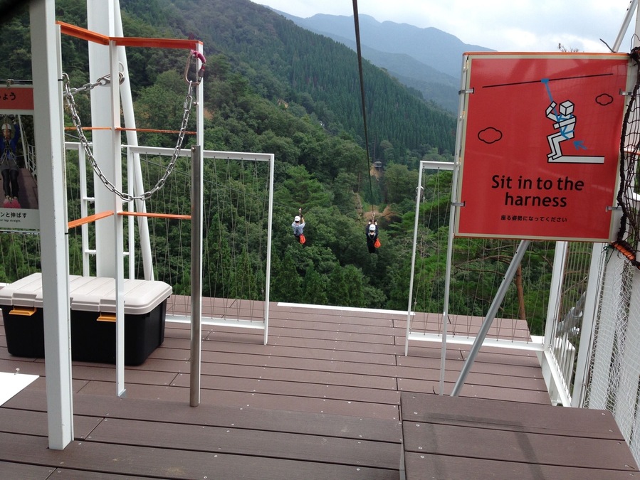 Mega Zip Line in Tree Picnic Ikeda is the longest ZIP-LINE in Japan!