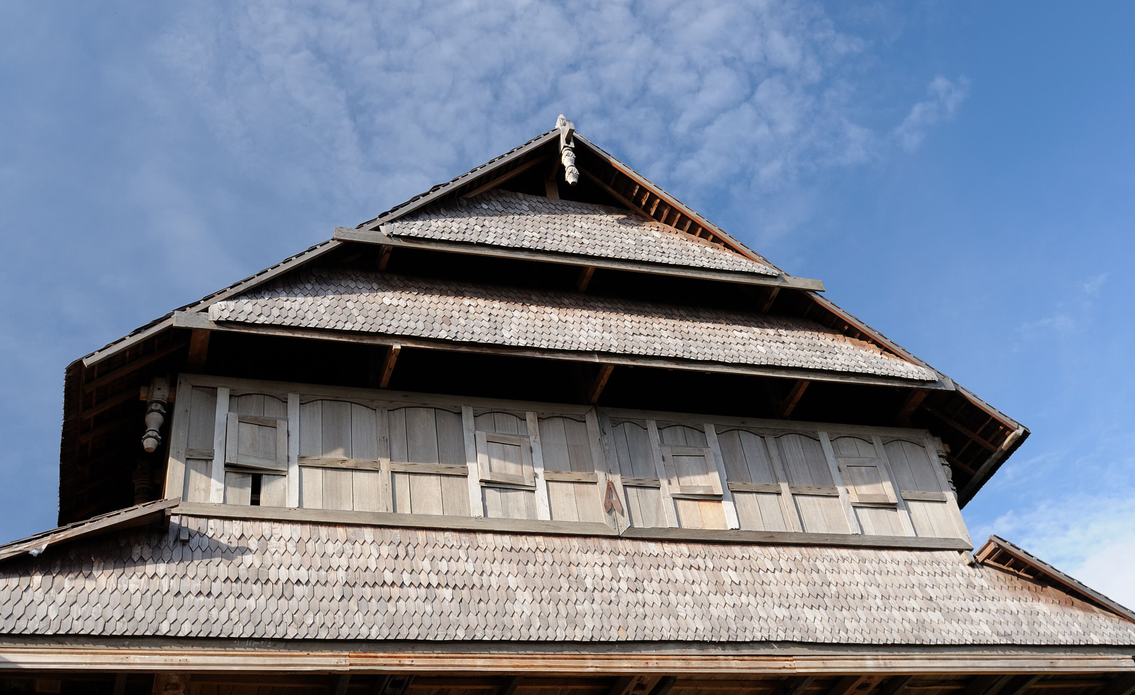 Wooden palace of the sultan in the Sumbawa town in Indonesia