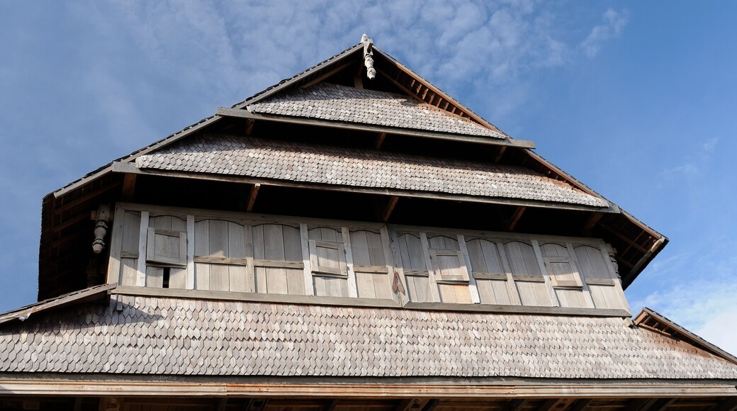 Wooden palace of the sultan in the Sumbawa town in Indonesia