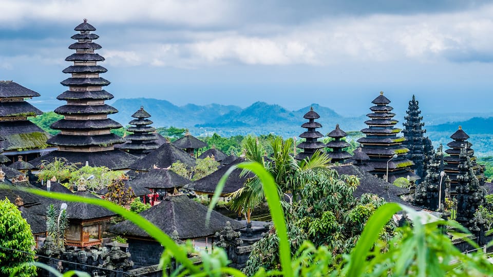 Roofs in Pura Besakih Temple in Bali Island, Indonesia; Shutterstock ID 628505957; Purchase Order: -