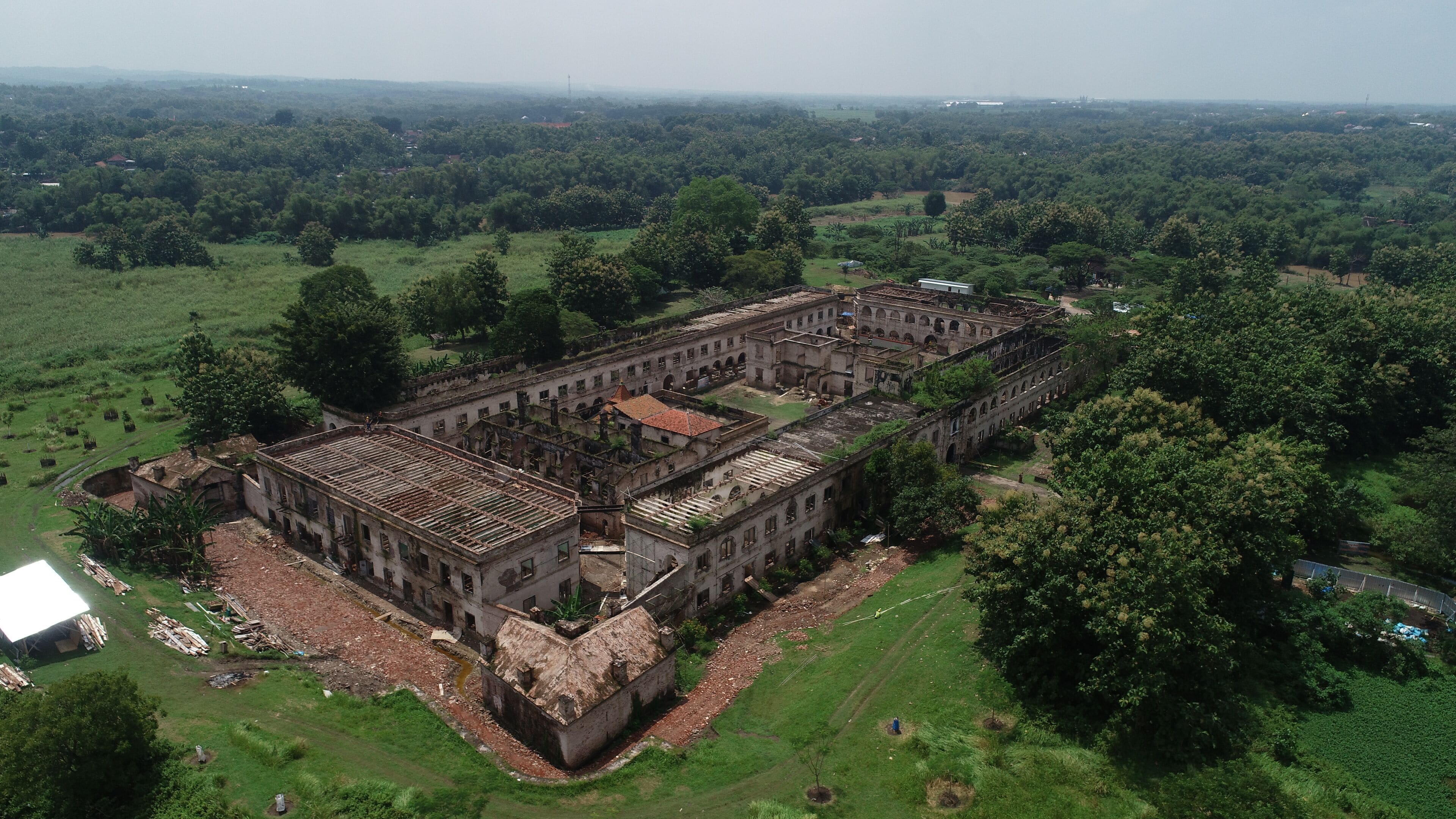 Ngawi, Indonesia - February 21 2023

Fort Van den Bosch or Fort Pendem is a fort located in Pelem Village, Ngawi Kota District, Ngawi.