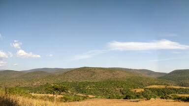 Mountains in Guerrero. The Sierra Madre del Sur on a bright sunny afternoon. Rural landscape near Ixcateopan. Travel in Mexico. Panorama.