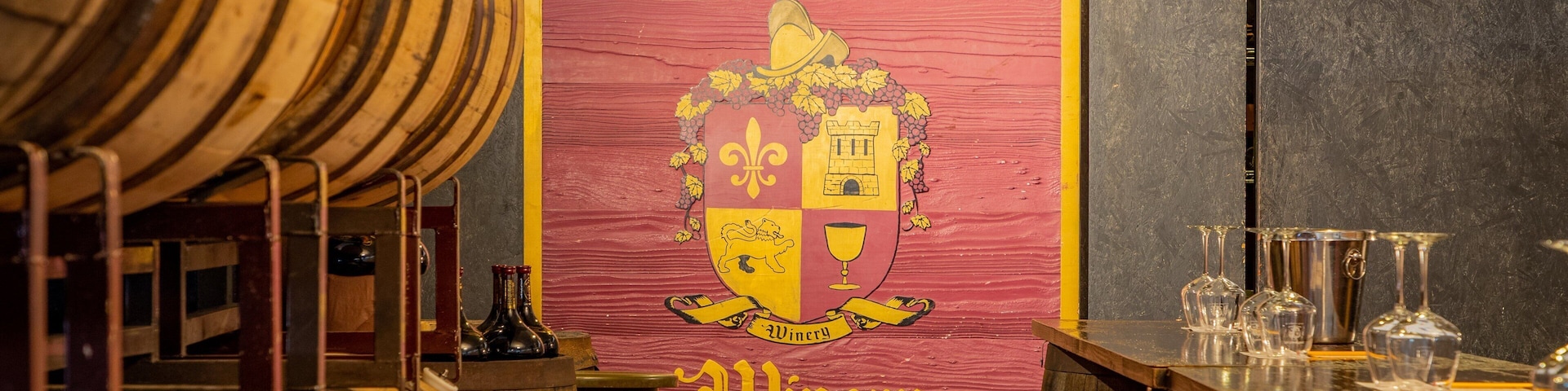 San Sebastian Winery featuring interior views and signage