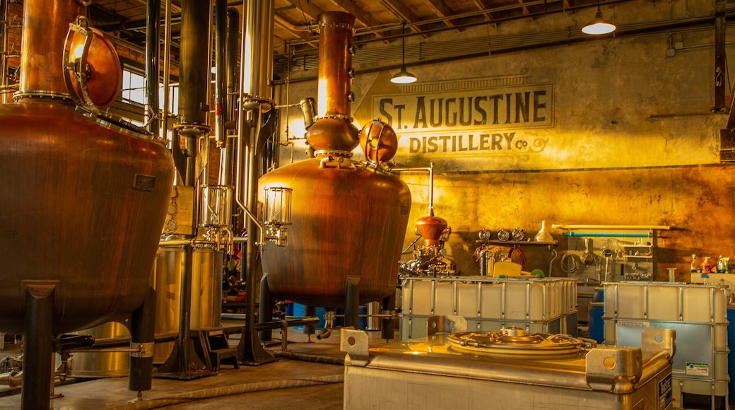 St. Augustine Distillery featuring interior views