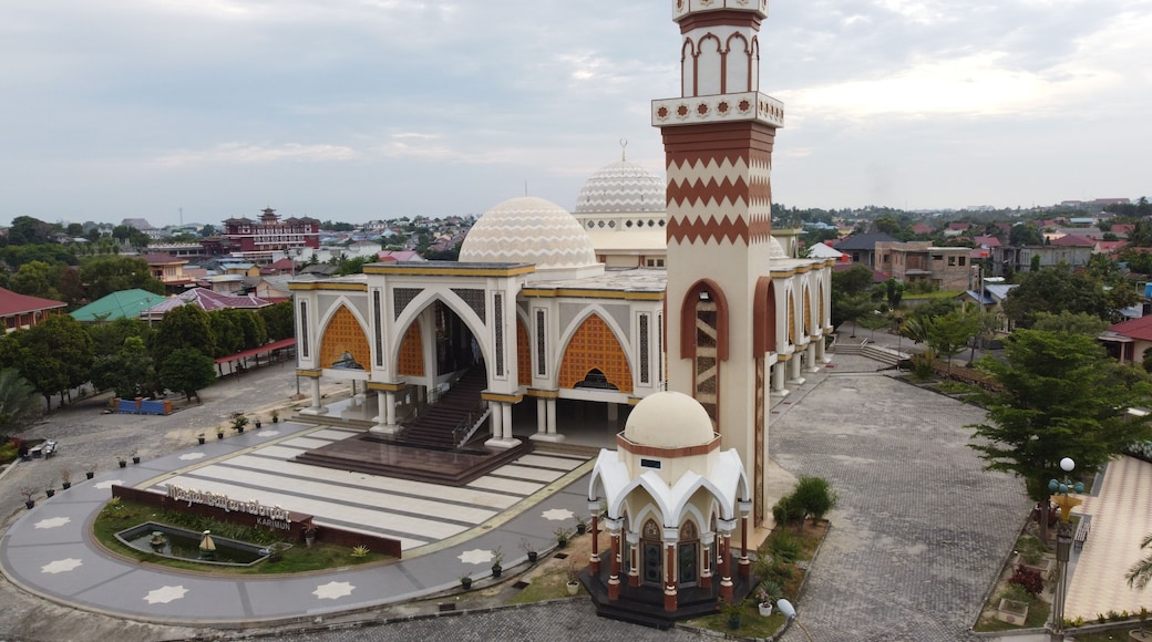 mosque in the tanjung balai karimun of riau island indonesia