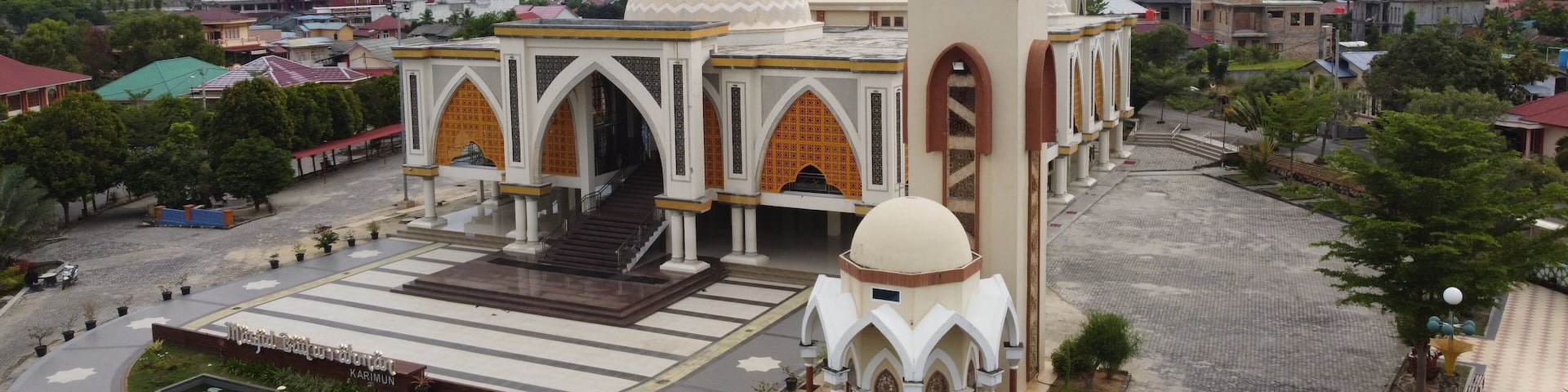 mosque in the tanjung balai karimun of riau island indonesia