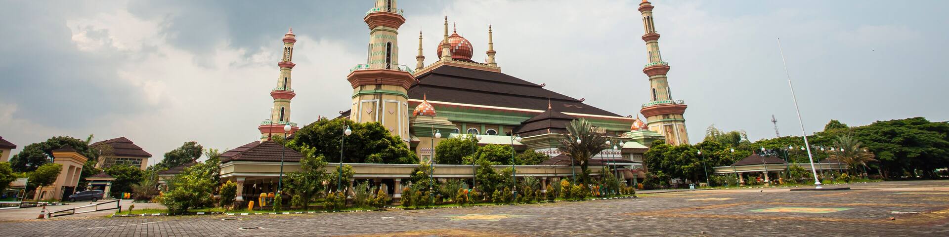 Masjid Raya Al-Bantani, The Great Mosque of Banten Province. Landmark of Serang city, the capital of Banten Province, Indonesia.