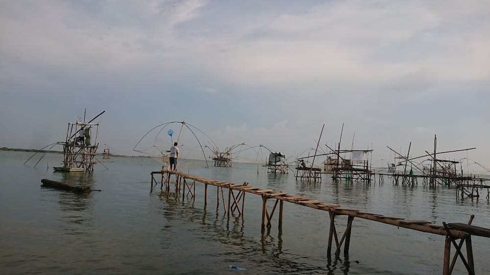 Fishermen's activities in catching fish with nets (Jepara, Indonesia Friday, May 9, 2025)