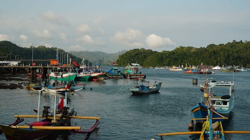 boats boats at the port of Sendang Biru Malang East Java Indonesia