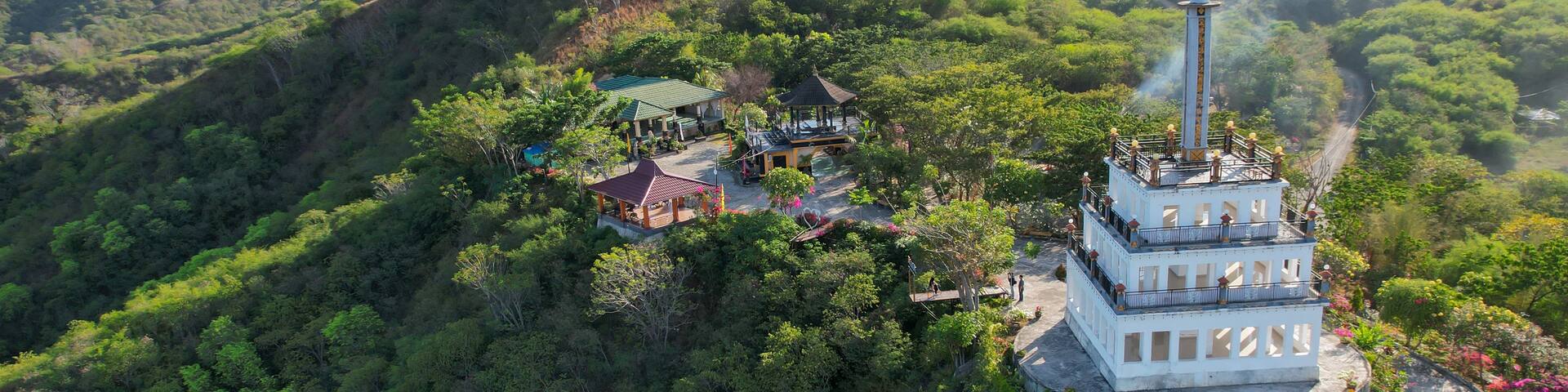 Aerial View of the hilly area of Tondo Village near Palu bay. Located in Central Sulawesi. Palu, Indonesia
