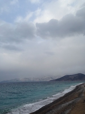 Snow and sea all in one. #lifeatexpedia #expediagreece