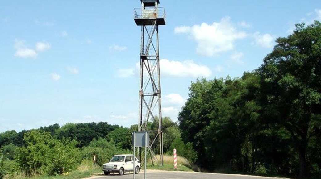 Górzyca, old border watchtower overlooking Oder River