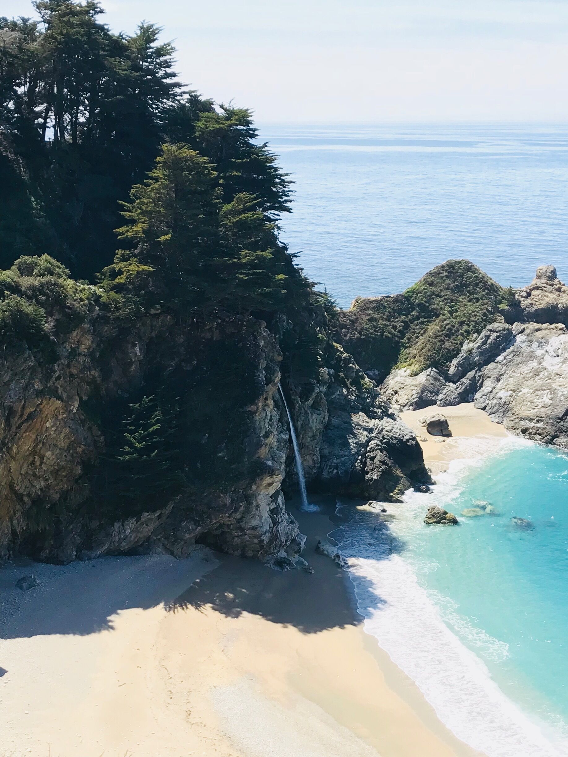 Highway 1 through Big Sur. The sun wasn’t the best so it’s hard to see the falls (go after 3pm). But it’s there! 4/4. 