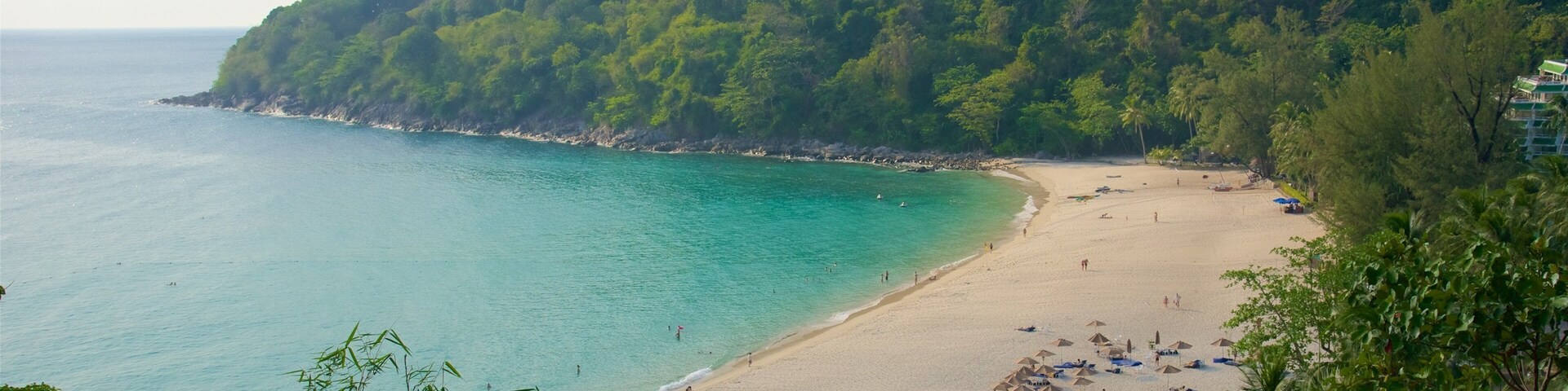 Phuket - Phang Nga showing a bay or harbor, rainforest and a beach