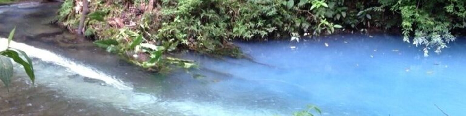 Where the river changes colors.