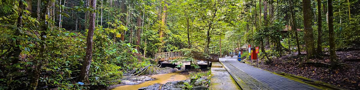 Nature View in Hutan Lipur Gombak-Hulu Langat Geopark: River and Nature Park, Malaysia