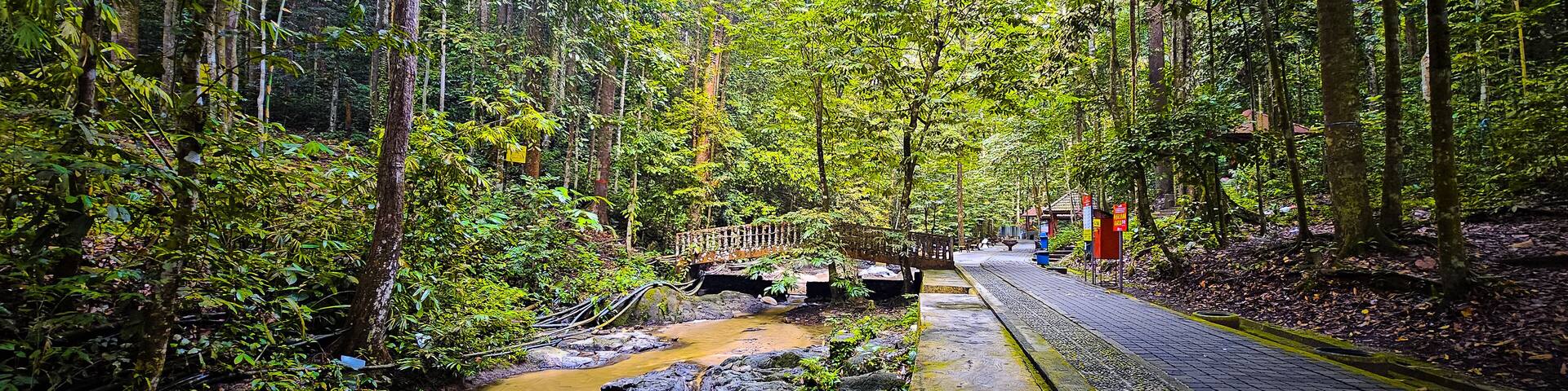Nature View in Hutan Lipur Gombak-Hulu Langat Geopark: River and Nature Park, Malaysia
