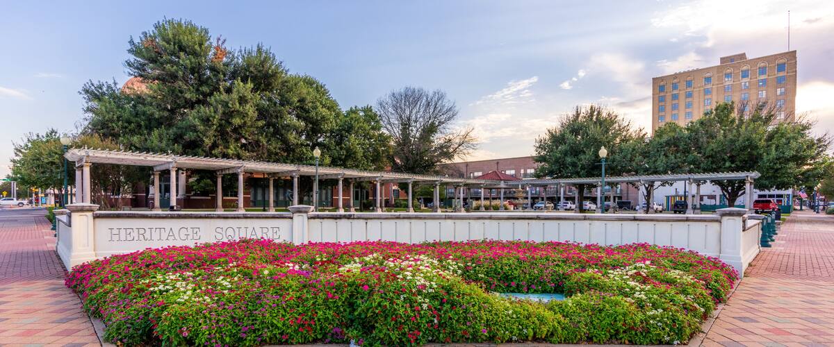 Heritage Square is a city park installed by Keep Waco Beautiful in Waco, Texas