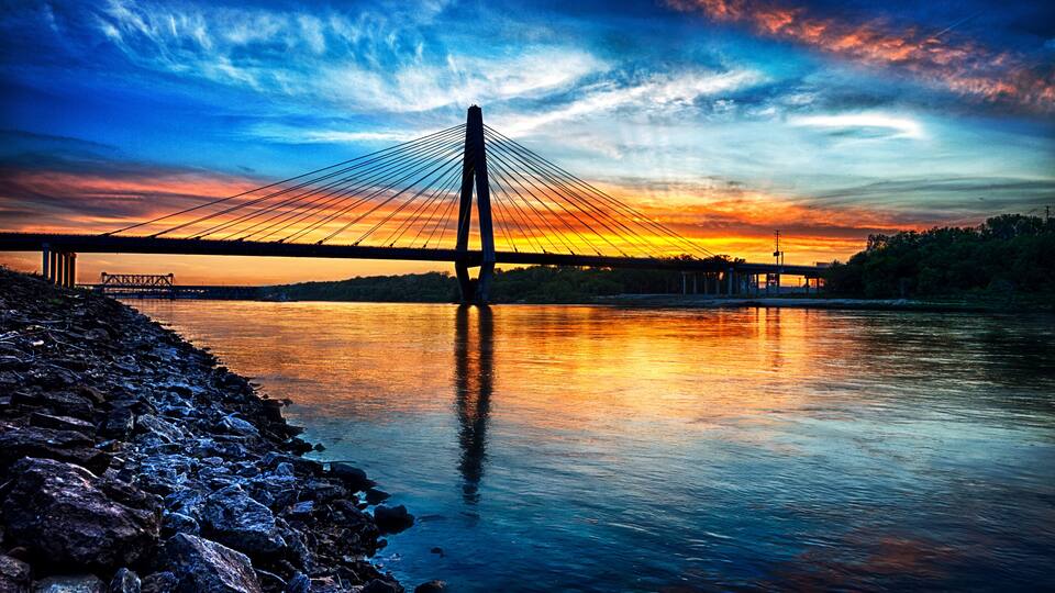 the Kit Bond Bridge in Kansas City Missouri.