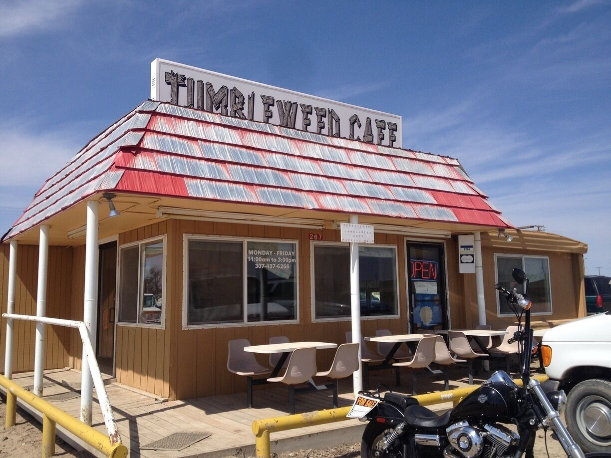 This is the only place to eat in the town, and for miles 