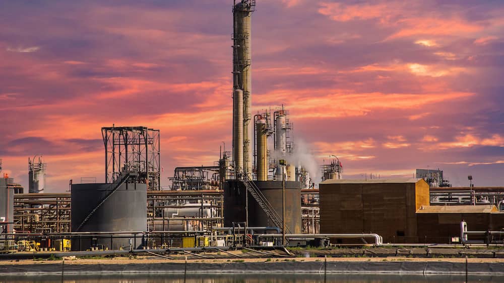 The Sinclair oil refinery in Sinclair, Wyoming.
