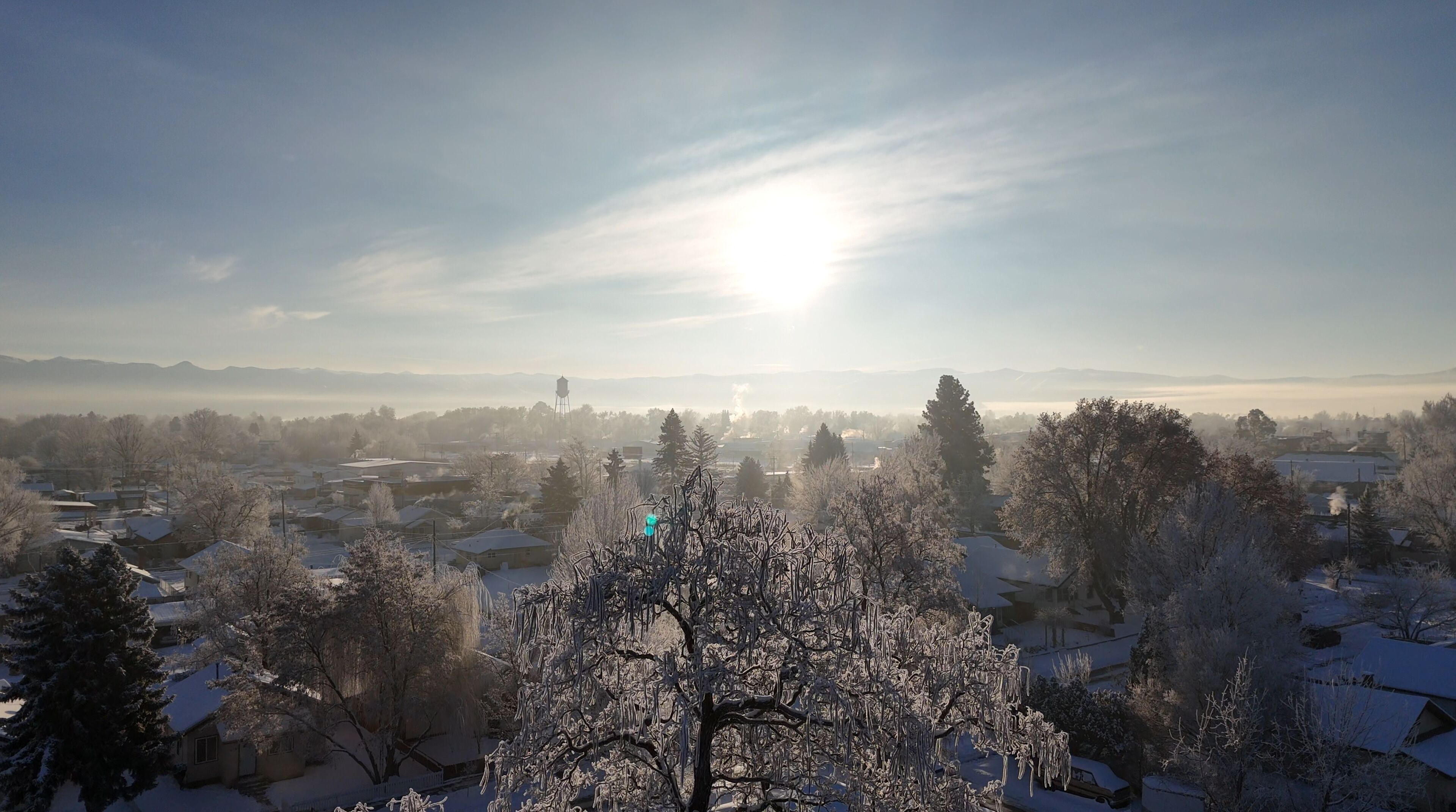 Frosty January morning in Emmett, Idaho