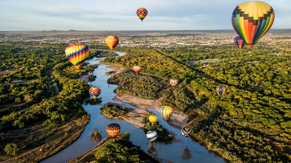 Hot Air Balloons over the Rio Grande