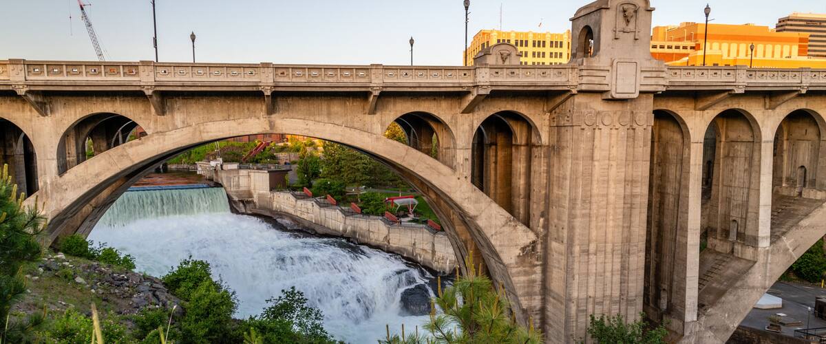 Monroe Street Bridge Over the Spokane River