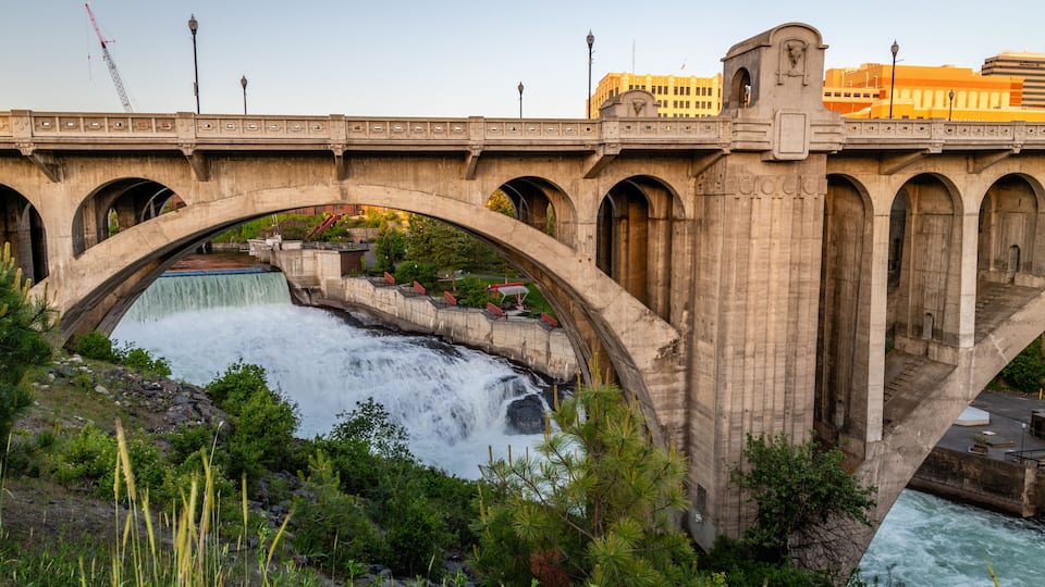 Monroe Street Bridge Over the Spokane River