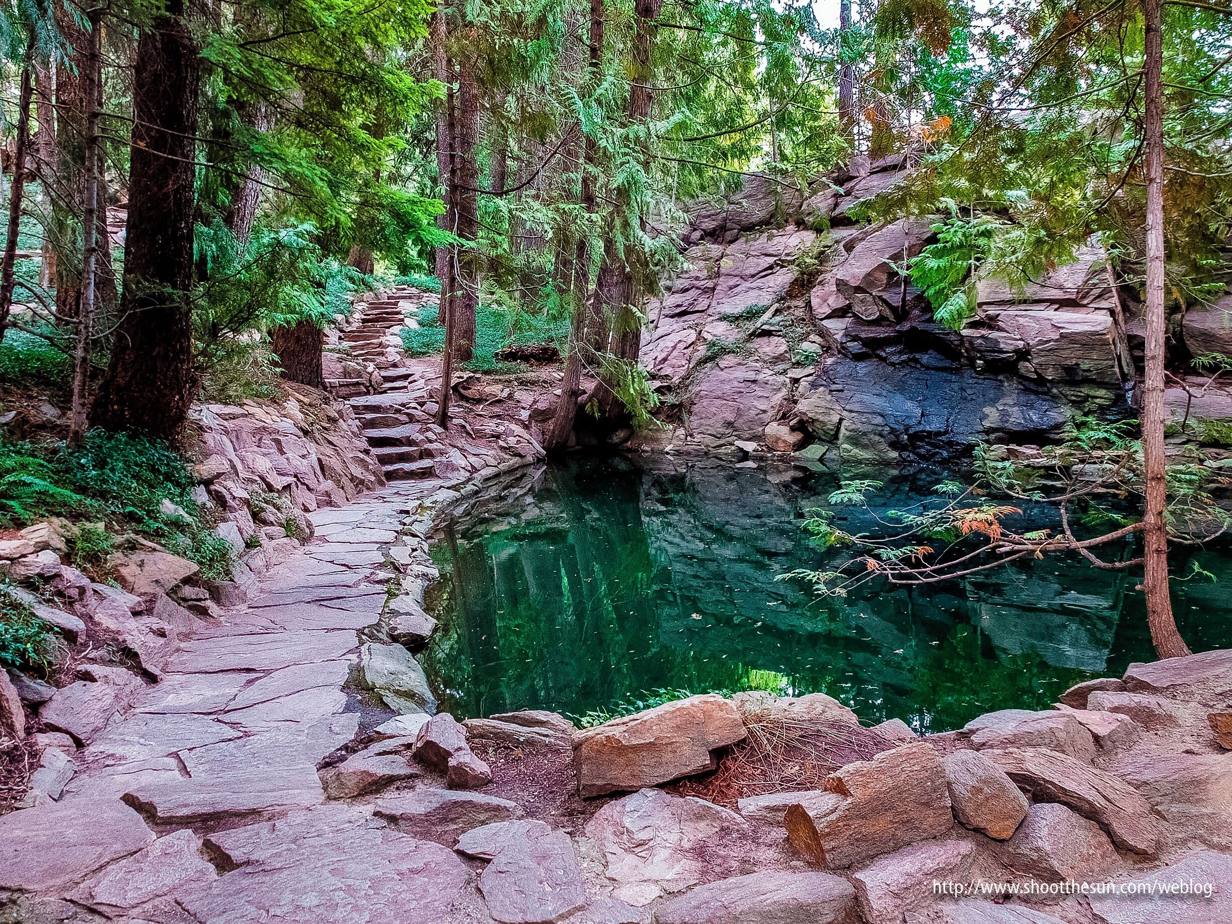 The Ohme Gardens are not only a tranquil and visually stunning retreat, but they also represent a lifetime labor of love.

You can't read the story of Herman Ohme and his young bride, who set out to carve a garden paradise out of the harsh scrubland of Eastern Washington, without coming away touched by their dedication and astonished by their achievement.

http://www.ohmegardens.com/thegardens/pages/the-start-of-ohme-gardens